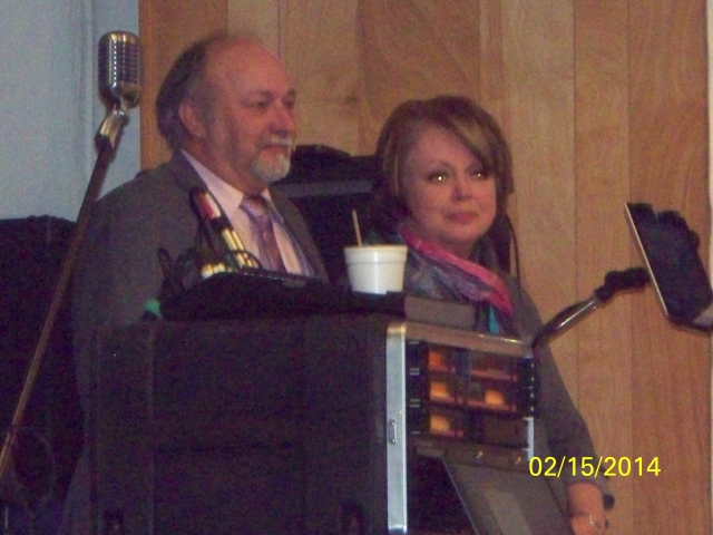 Danny and Ann Littleton waiting on the sideline of Tannehill Opry and more than ready to start the night on February 1 5, 2014